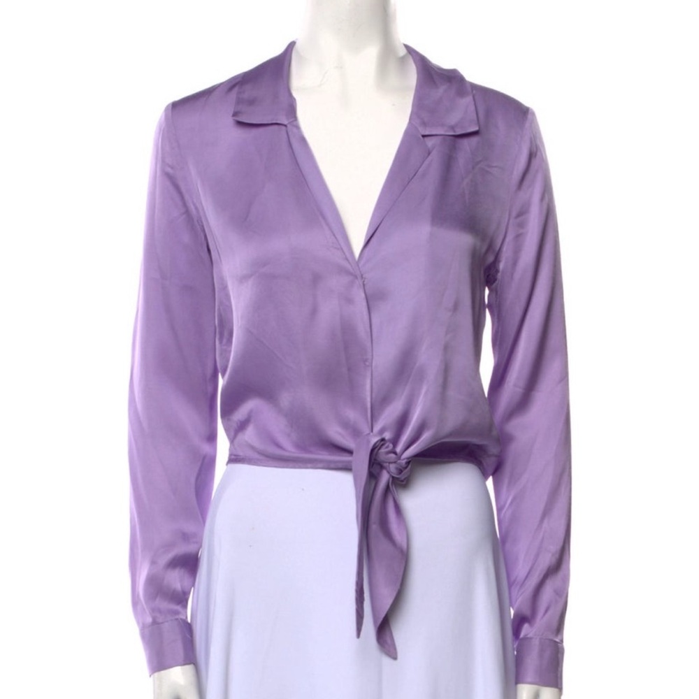 L'AGENCE Annie Tie-front Blouse